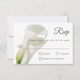 Elegante White Calla Lilies Boda Floral RSVP