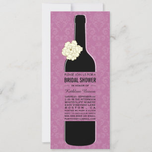 Elegante Wine Bridal Shower Invitaciones