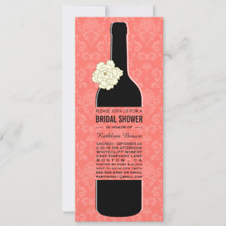 Elegante Wine Bridal Shower Invitaciones