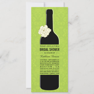 Elegante Wine Bridal Shower Invitaciones