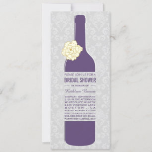 Elegante Wine Bridal Shower Invitaciones
