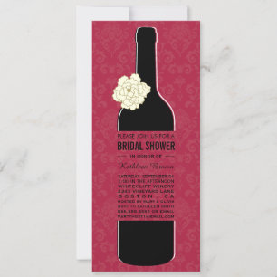 Elegante Wine Bridal Shower Invitaciones