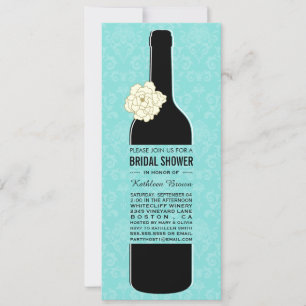 Elegante Wine Bridal Shower Invitaciones