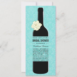 Elegante Wine Bridal Shower Invitaciones