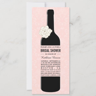 Elegante Wine Bridal Shower Invitaciones