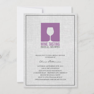 Elegante Wine Tasting Bridal Shower Invitaciones