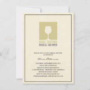 Elegante Wine Tasting Bridal Shower Invitaciones