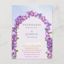 Elegante Wisteria Invitación a la boda acuarela