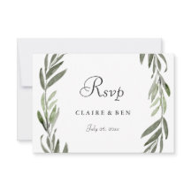Elegante Wreath Wedding RSVP