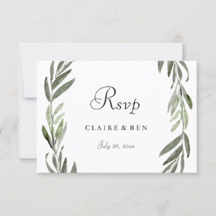 Elegante Wreath Wedding RSVP