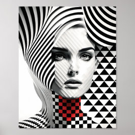 Elegante y atractiva decoración de pared femenina