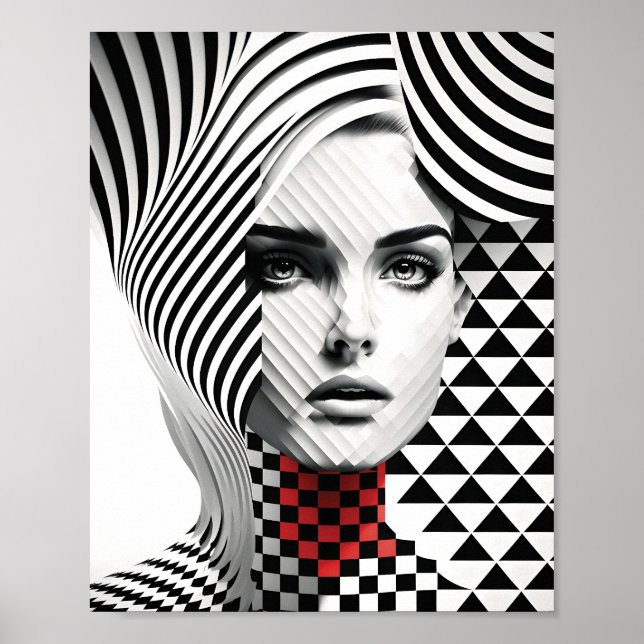 Elegante y atractiva decoración de pared femenina (Frente)