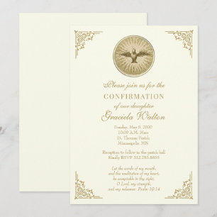 Elegante y católico Sacramento de la invitación a