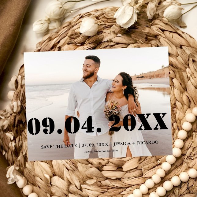 Elegante y Chic Letra Negrita Anuncio de boda para (Subido por el creador)