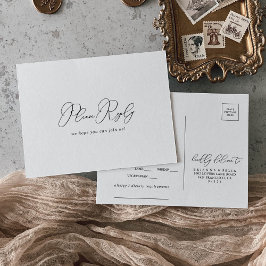 Elegante y Chic Opción de Menú Minimalista RSVP