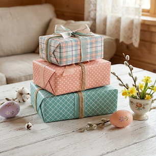 Elegante y Clásico Conjunto de Hojas de Regalo a C