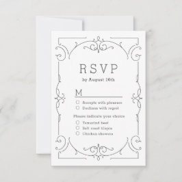 Elegante y clásico matrimonio vintage RSVP