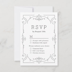 Elegante y clásico matrimonio vintage RSVP