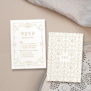 Elegante y clásico matrimonio vintage RSVP