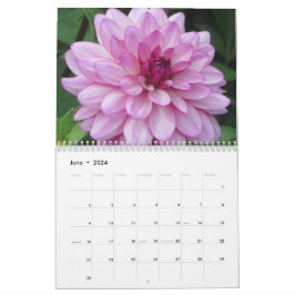 Elegante y colorido calendario botánico de Dahlias