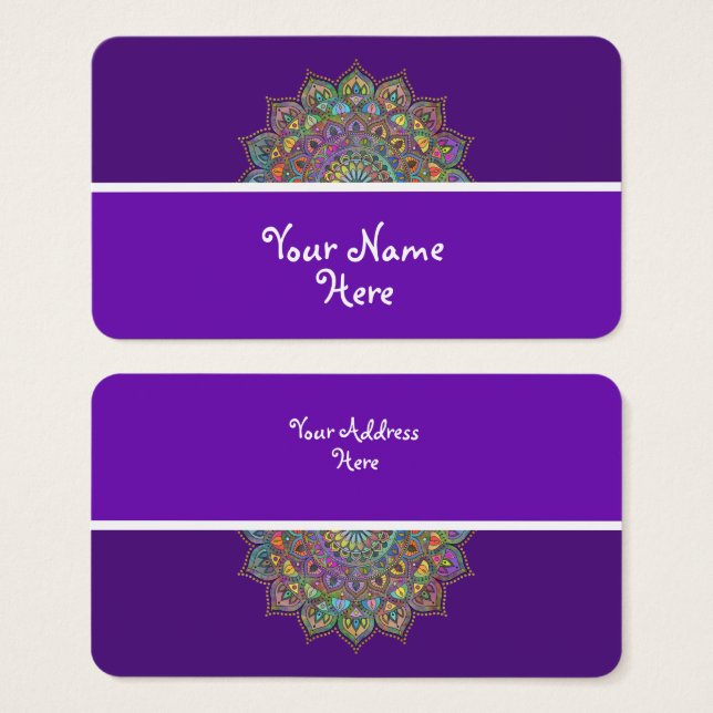 Elegante y colorido Mandala estilo India 1 (Anverso y reverso)