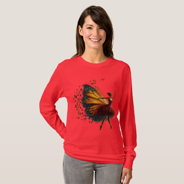 "Elegante y cómodo Camisetas de manga larga - a la (Anverso completo)