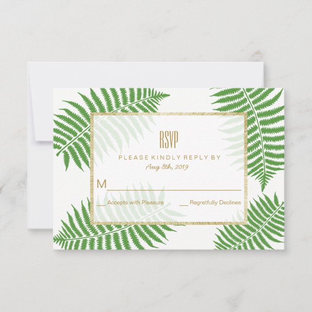Elegante y con estilo Bracken RSVP de boda (Anverso)