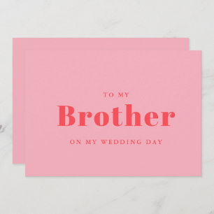 Elegante y de moda para mi hermano en el día de mi