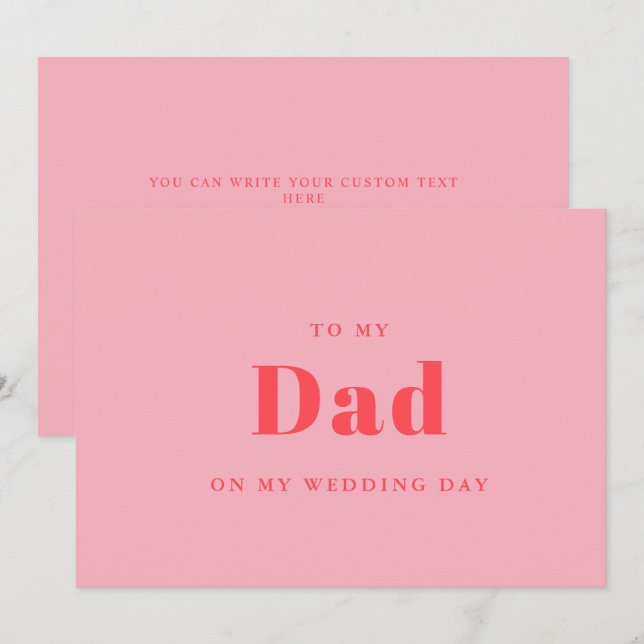 Elegante y de moda para mi padre en el día de mi b (Anverso / Reverso)