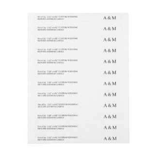 Elegante y delgada dirección de retorno de boda pe