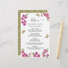 Elegante y Delicado Menú Boda de las orquídeas mor