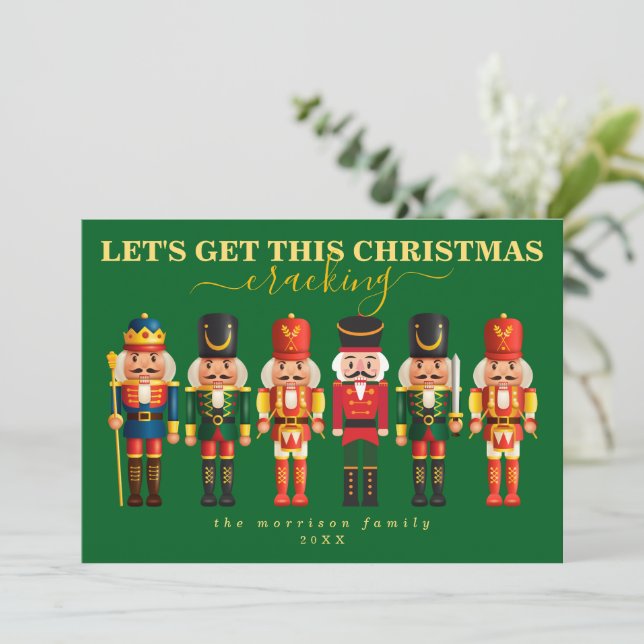 Elegante y divertida Navidad de cazabombardos verd (Anverso de pie)
