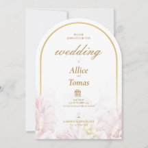 Elegante y editable invitación a la boda del arco
