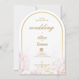Elegante y editable invitación a la boda del arco
