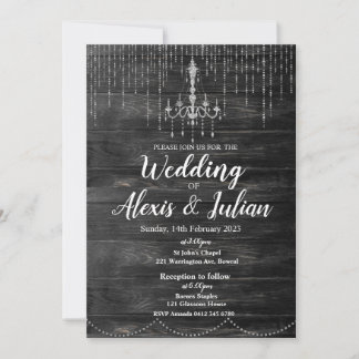 Elegante y editable invitación a la boda - Rústico