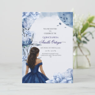 Elegante y editable invitación a la quinceañera az