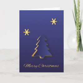 Elegante y elegante árbol de Navidad azul dorado
