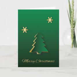 Elegante y elegante árbol de Navidad verde dorado