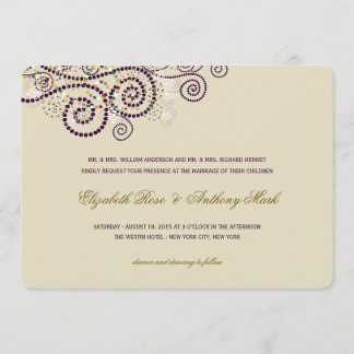 Elegante y elegante invitación a la boda de espira