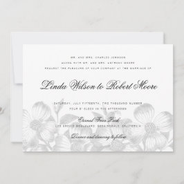 Elegante y elegante invitación a la boda de flores