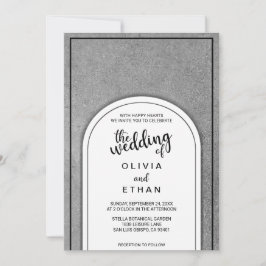 Elegante y elegante invitación a la boda en blanco