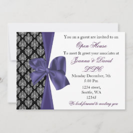 elegante y elegante invitación corporativa púrpura