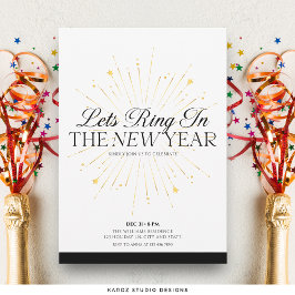 Elegante y elegante invitación de fiesta de Año Nu