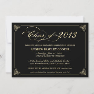 Elegante y elegante invitación para graduación en 