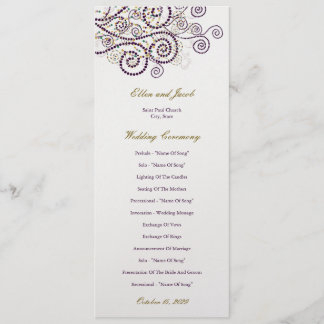 Elegante y elegante programa de boho morado de esp