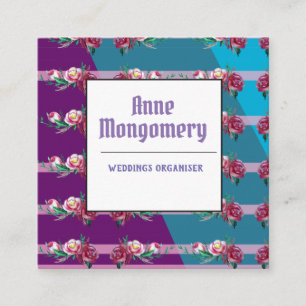 Elegante y elegante tarjeta de visita cuadrada