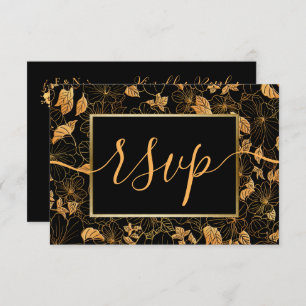 Elegante y espléndida alianza de oro y negro RSVP