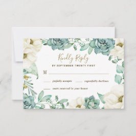 Elegante y exitosa Boda acuática Tarjetas RSVP