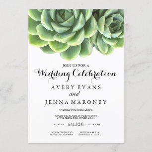 Elegante y exitosa invitación a la boda de una pla