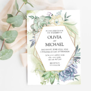 Elegante y exitosa Invitación a la Boda Verde